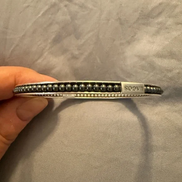 LAGOS Silver and Black Onyx Beaded Bracelet - Picture 3 of 4